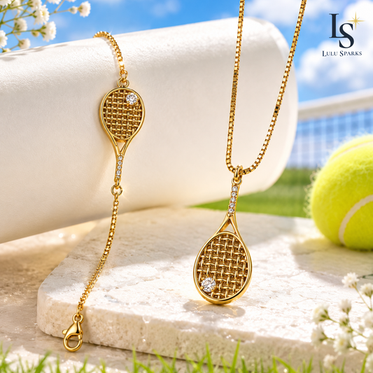 Lulu Sparks Tennis GRAND SLAM Necklace & Bracelet Set