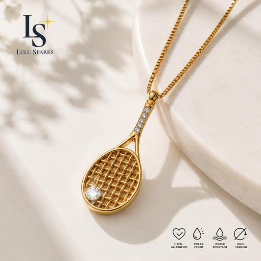 Lulu Sparks Tennis Racket Necklace
