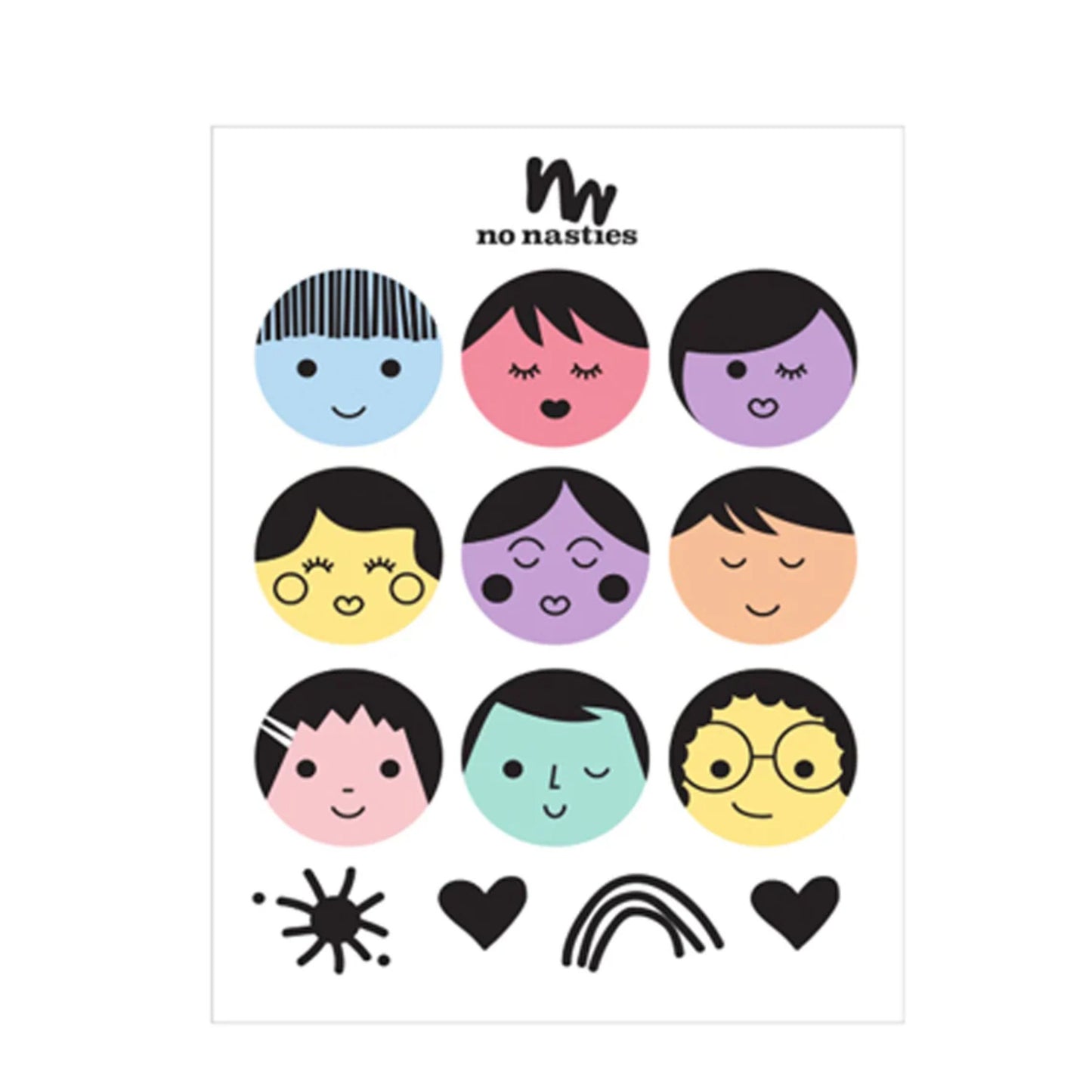 No Nasties Kids Sticker Tattoos