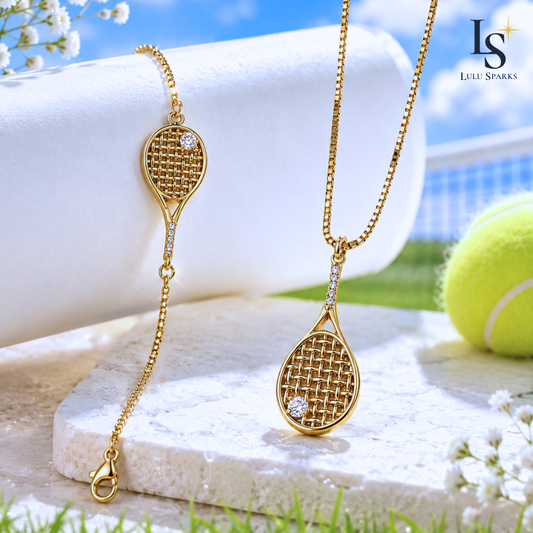 Lulu Sparks Tennis GRAND SLAM Necklace & Bracelet Set