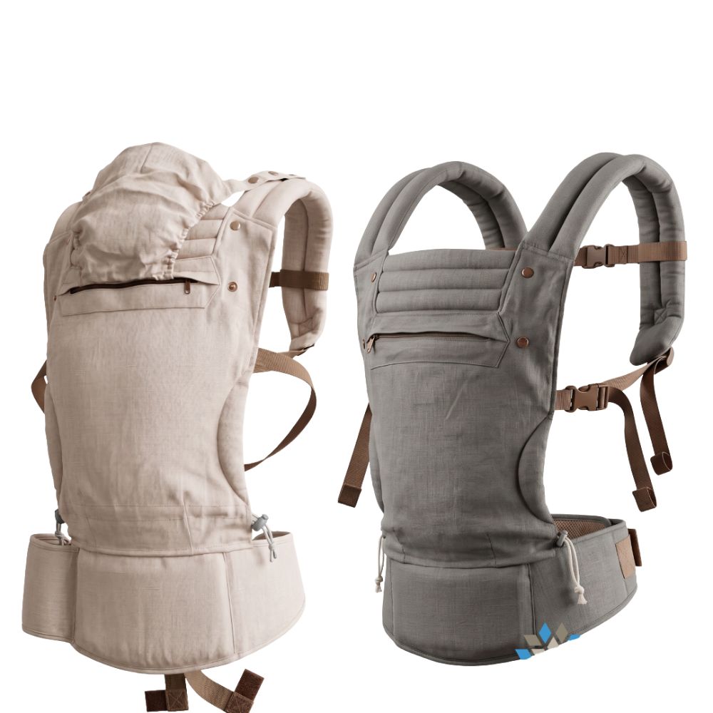 Zima Linen HIRAYA V2 Ergonomic Baby Carrier Suitable for Newborns - Toddlers (up to 20kg)